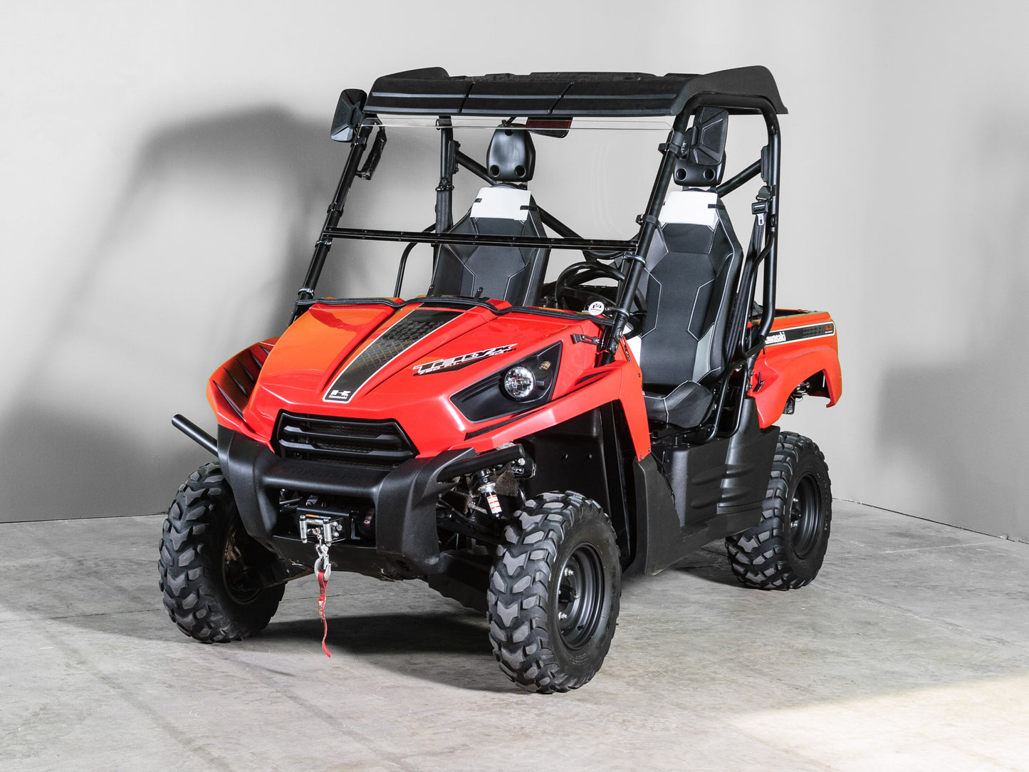 TK00158 2010-2013 KAWASAKI TERYX 2 SEATER TILTING UTV WINDSHIELD - STANDARD 3/16" - FOR SOFT OR NO TOP 