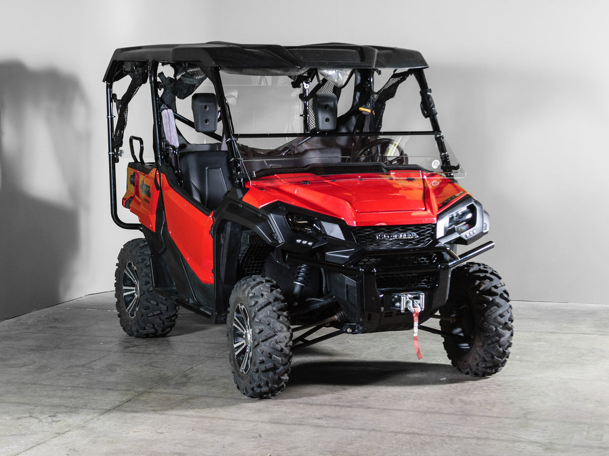 TK00319 HONDA PIONEER 1000 TILTING UTV WINDSHIELD - STANDARD 3/16" - FOR SOFT OR NO TOP