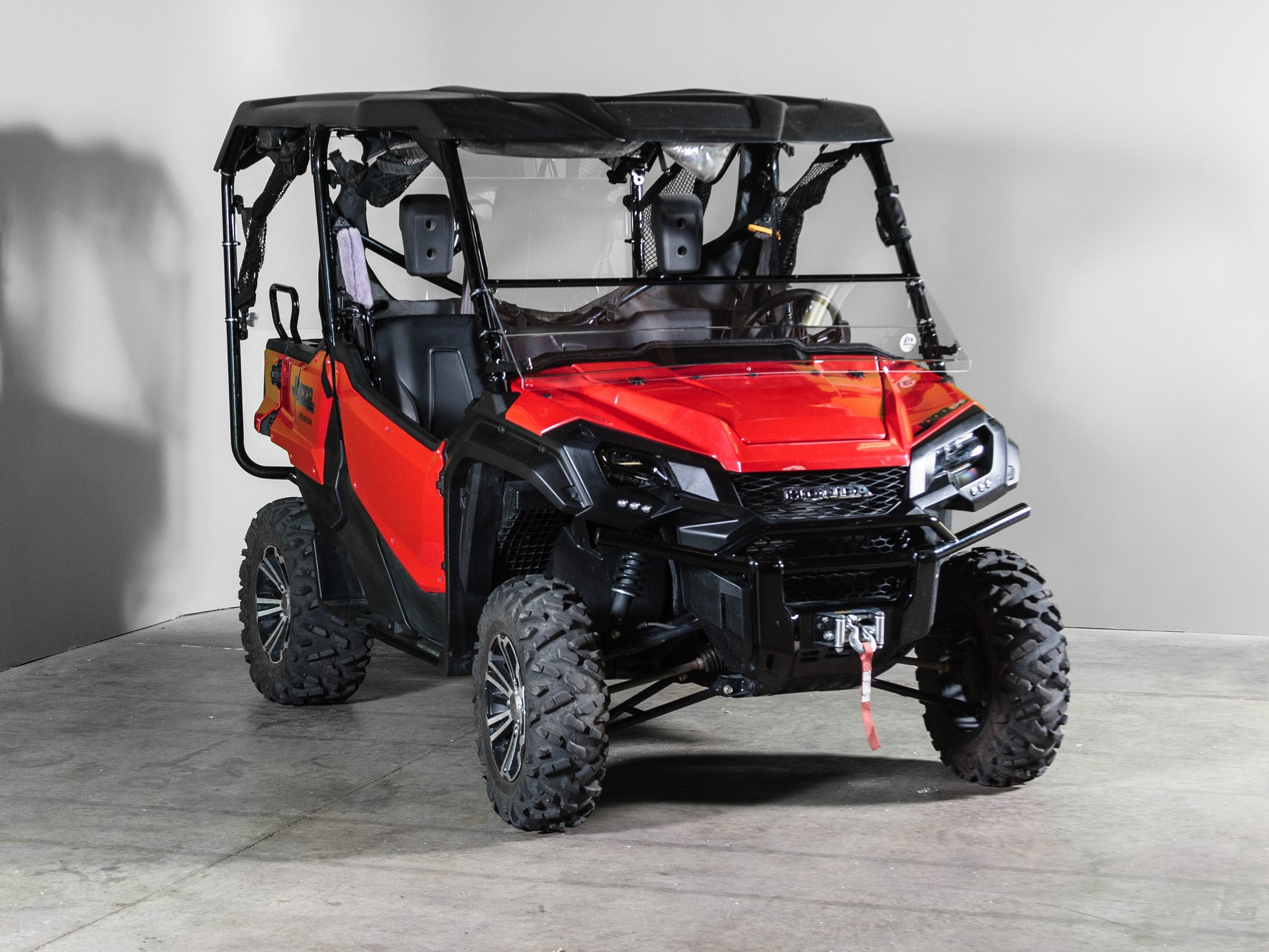 TK00319 HONDA PIONEER 1000 TILTING UTV WINDSHIELD - STANDARD 3/16" - FOR SOFT OR NO TOP