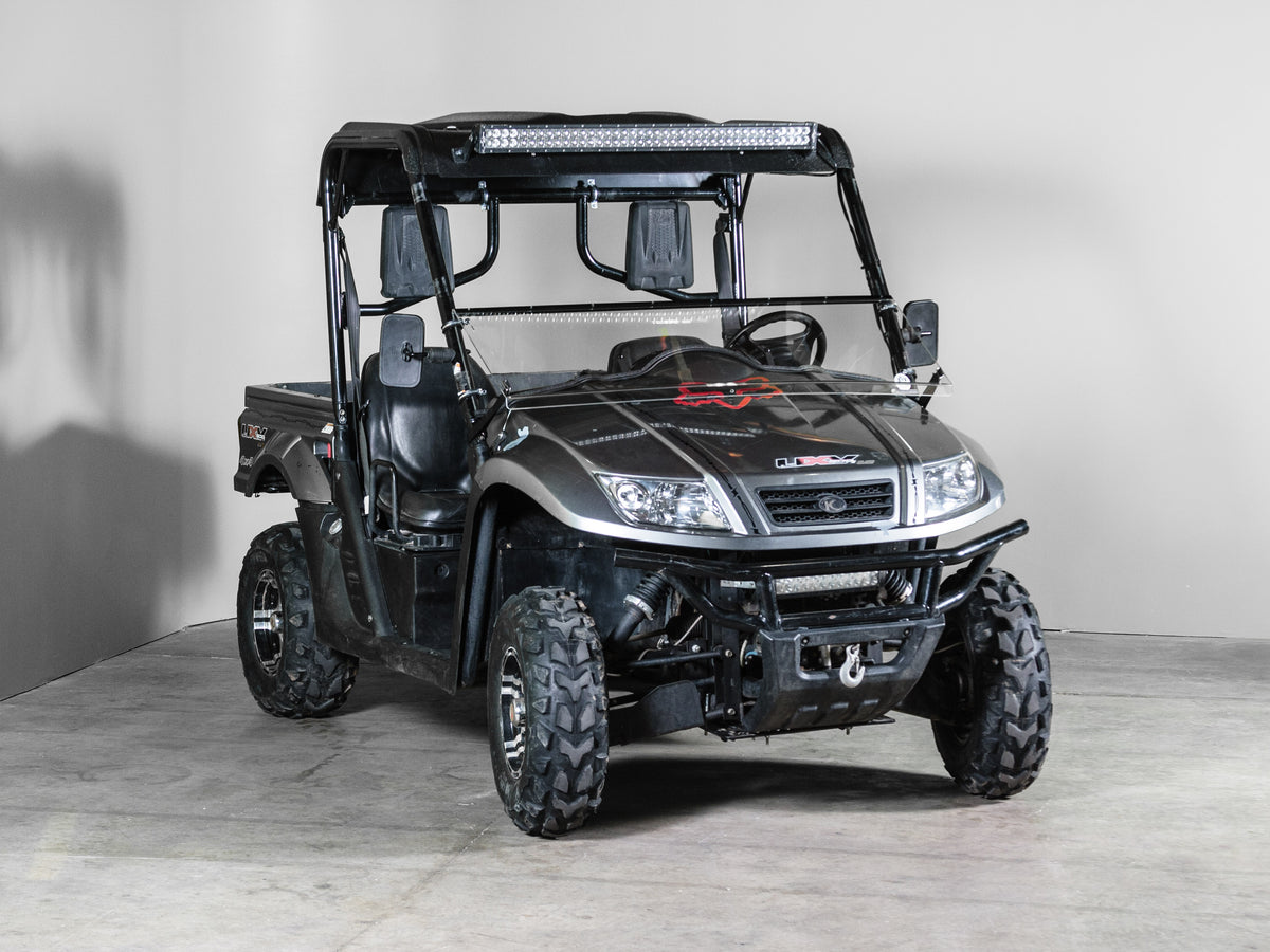 TK00675 2009-2013 KYMCO TILTING UTV WINDSHIELD - STANDARD 3/16" - FOR SOFT OR NO TOP 