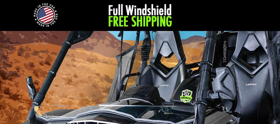 UTV Windshield Full Tilt Free Shipping
